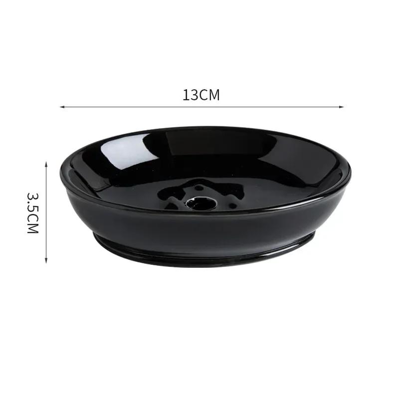 Light Luxury Soap Rack Ceramic Marbling Round Shape Household Kitchen Accessories Soap Dish Holders Organizer Bathroom Storage