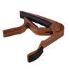 Aluminum Alloy Wood Color Guitar Capo for 6 String Folk Guitar Electric Guitar with 3pcs Random Color Picks