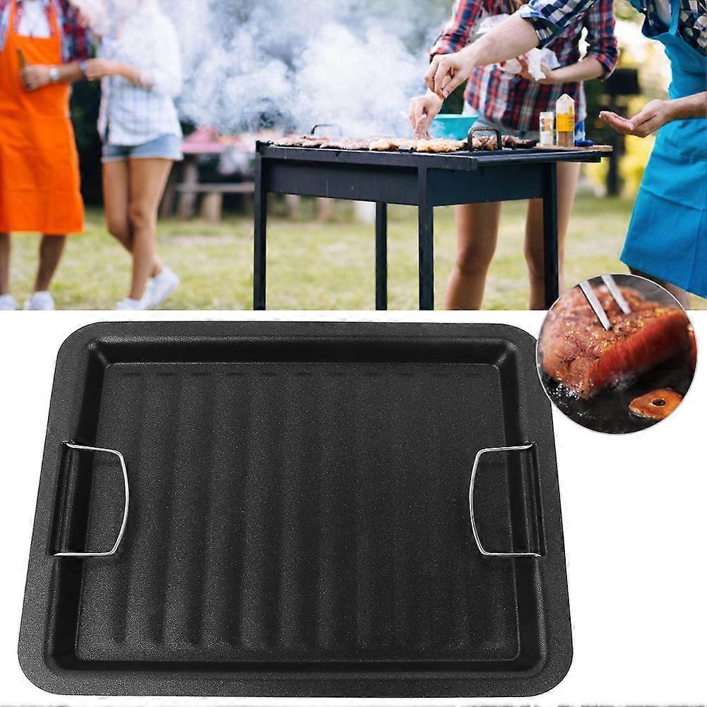 Non-stick Grill Pan Frying Plate Barbecue BBQ Party Buffet Camping Picnic Cookware