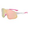 Women's Windproof UV Protection Cycling Sunglasses with Large White Transparent Frame