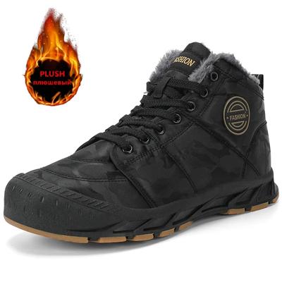 Herren Winter Schneestiefel Super Warm Herren Wanderschuhe Wasserdichte Herrenstiefel Outdoor Sneakers Rutschfeste Gummi Herren Arbeitsstiefeletten