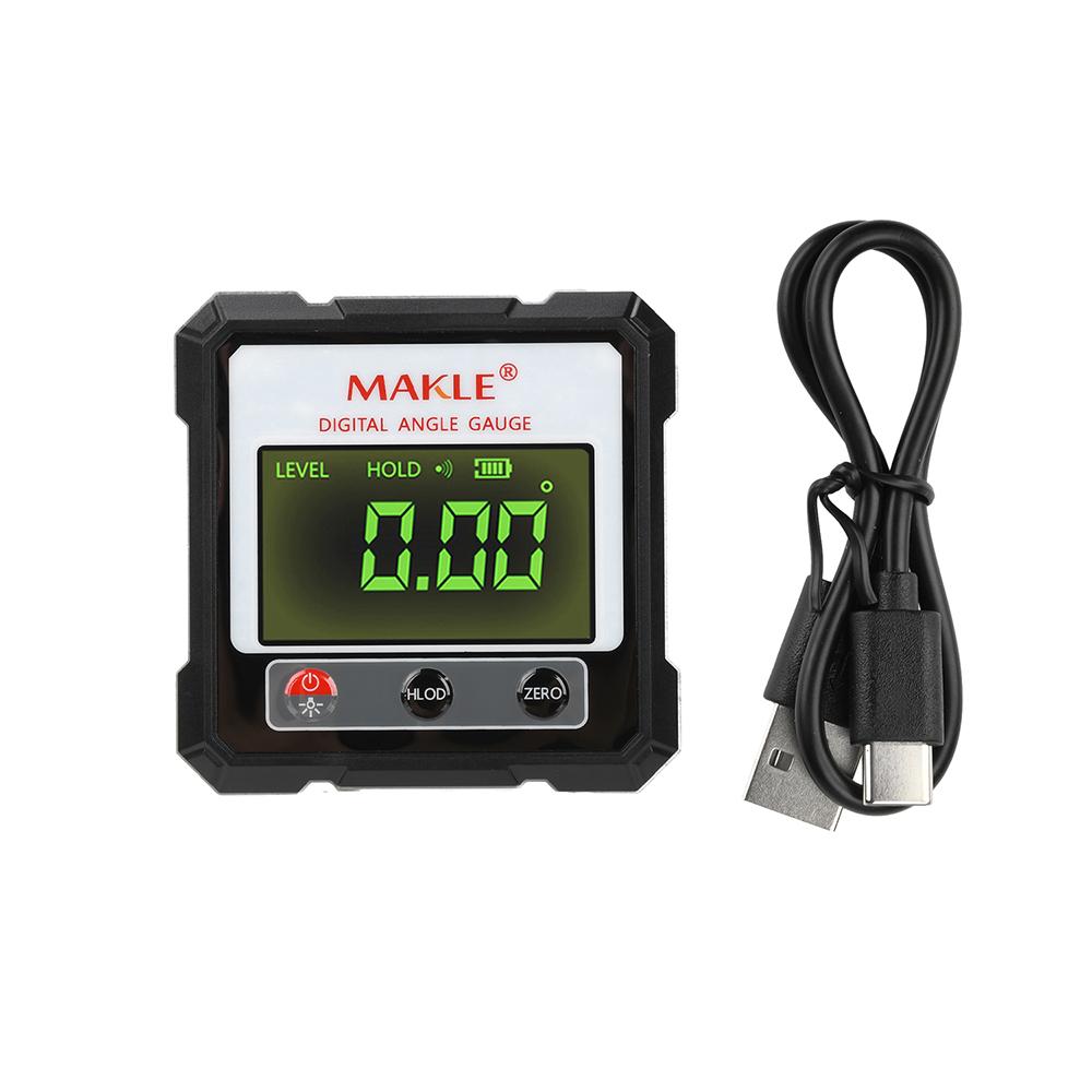 

2-side Laser Digital Protractor Inclinometer Laser Goniometer Magnet Angle Finder Measuring Instrument Rechargeable Level