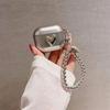 Frosted Silver Heart Pendant for AirPods AirPods1/1AirPods1 Bluetooth Headset Case