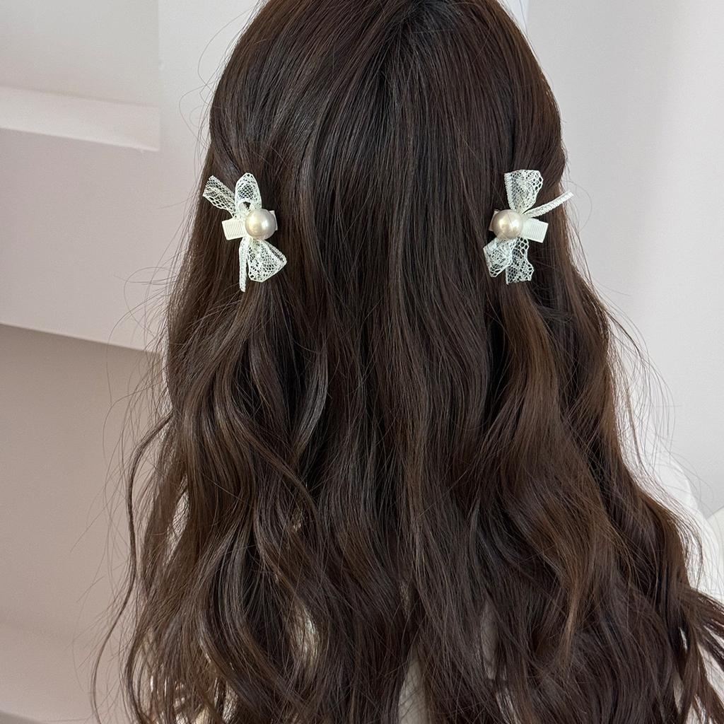 Mini Haarspangen-Accessoires für Mädchen Frauen Nadel Schleife Süßigkeiten Kpop Neu Krabben Perle Beliebt Vintage Designer Haarspange Mode