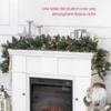 Artificial Lighted Christmas Garland 1.8 m with Pine Cones, Berry Clusters, 50 LED Lights and Timer