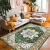 Bohemian Vintage Area Rug Machine Washable Carpet Non-Slip Living Room Floor Throw Rug for Bedroom Dining Room Kids Playroom Mat