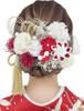 [Doscpe] Coming-of-Age Ceremony Hair Ornament, Furisode, Graduation Ceremony, Tsumami-zaiku, Sola Flower, Mizuhiki, Gold Leaf, Kimono, Traditional