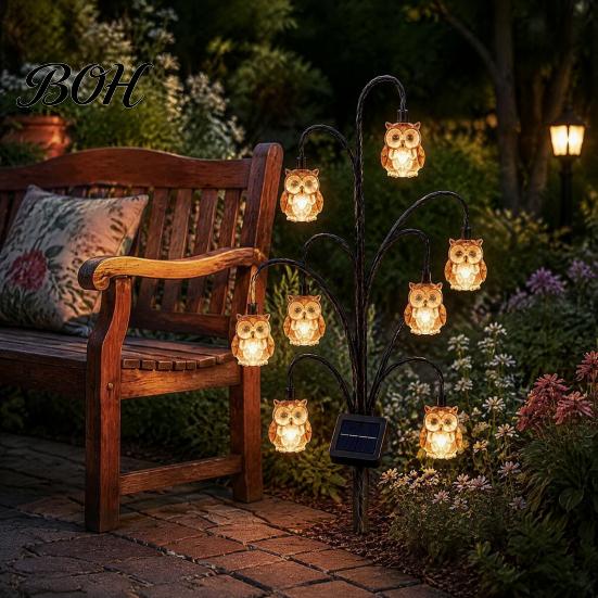 Metal Home And Garden Art Solar Bird Light, Decorative Outdoor Yard Stake Decor for Balcony Weather Resistant Statue Light Lawn Patio Pathway Backyard