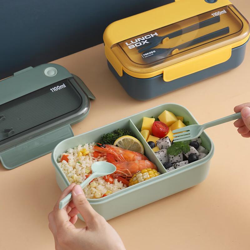 Abay Japanese-Style Microwavable Bento Box with Cutlery