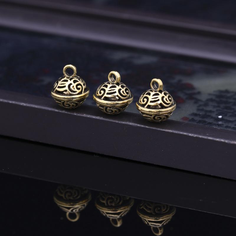 Antiker Stil Galvanisiertes Gold Palastglöckchen Klingelarmband DIY Schmuckzubehör