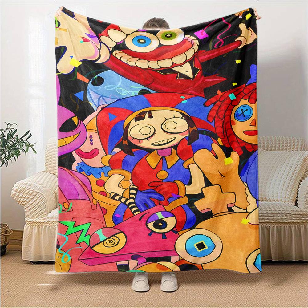 1Pc Colorful Cartoon Characters Blanket Soft Throw Blanket For Home Bedroom Bed Sofa Travel Office Solid Christmas Blanket