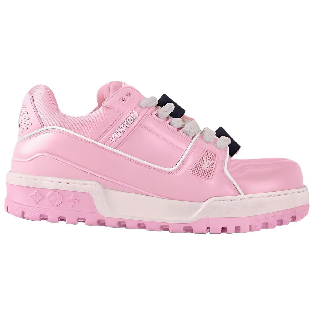 LOUIS VUITTON Trainer Maxi LOVE Component Logo Low top Skateboard Shoes Men's Pink 1AD5OO