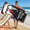 Christmas Gnomes Print Beach Towel, Large Soft Quick Dry Towel for Beach Camping Swimming