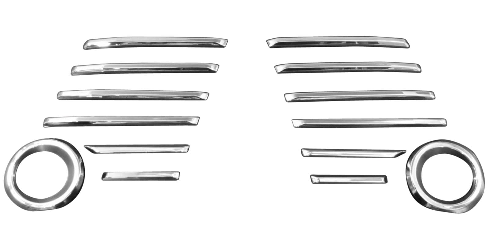 BRIGHTZ Chrome Fog Light Type A for Toyota Vellfire Part 21681 Covers, (FOG-COV-074) 30/35 (AGH30W, AGH35W, GGH30W, GGH35W, AGH30, AGH35, GGH30,