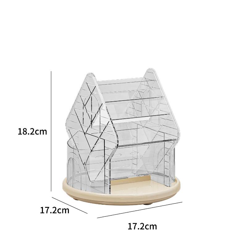 1Pcs Rotating Cosmetics Organizer Box Desktop Lipstick Makeup Storage Box Large Capacity Jewelry Makeup Brush Skincare Holder
