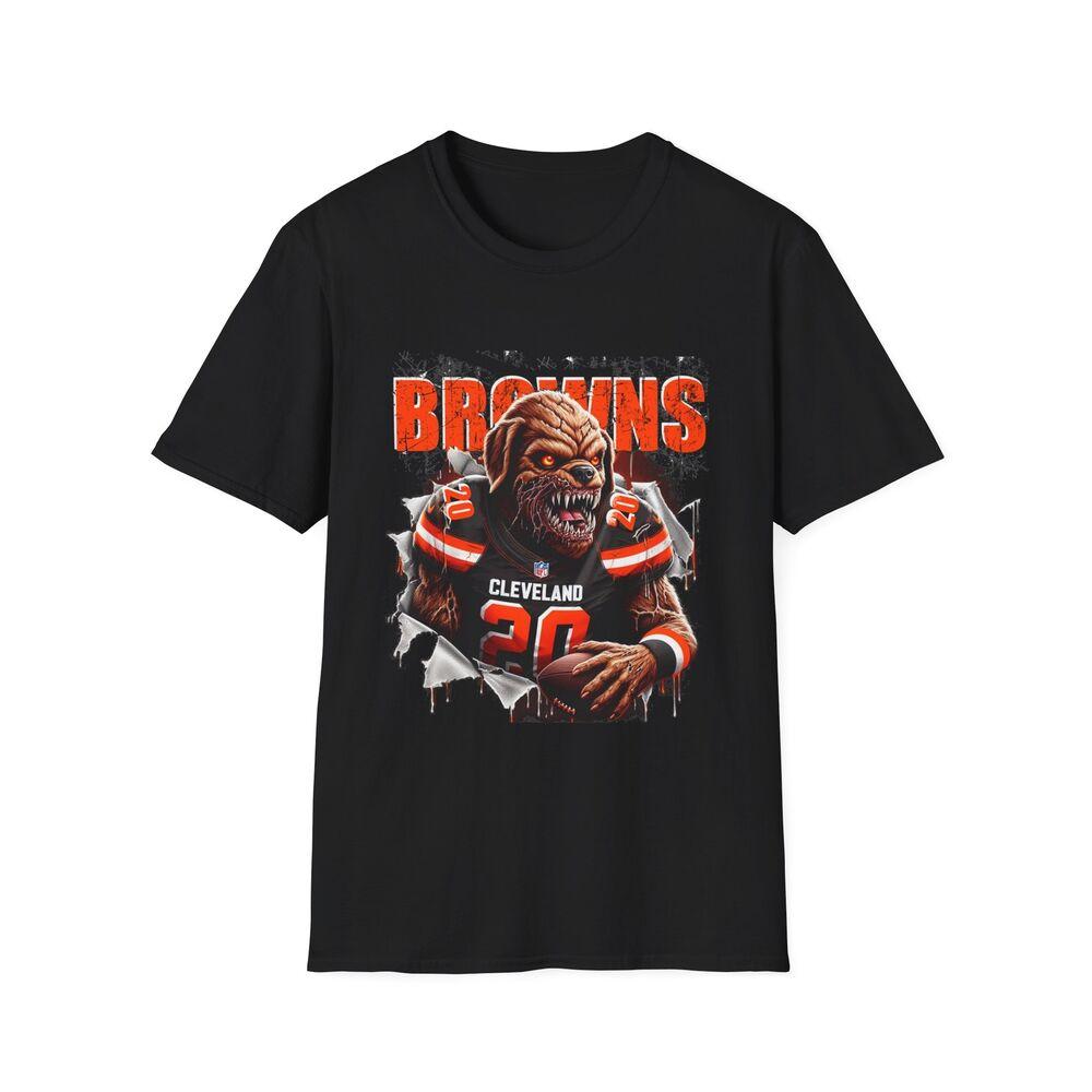 Cleveland Browns Horror Mash Up T-Shirt - Spooky NFL Fan Apparel 2XL