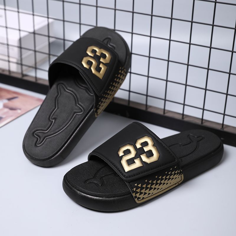Men Summer Slippers Outdoor Casual Beach Slippers Trend of Personalized Flip-flop Sandals Flip Flops Non-slip Shoes Hip-hop