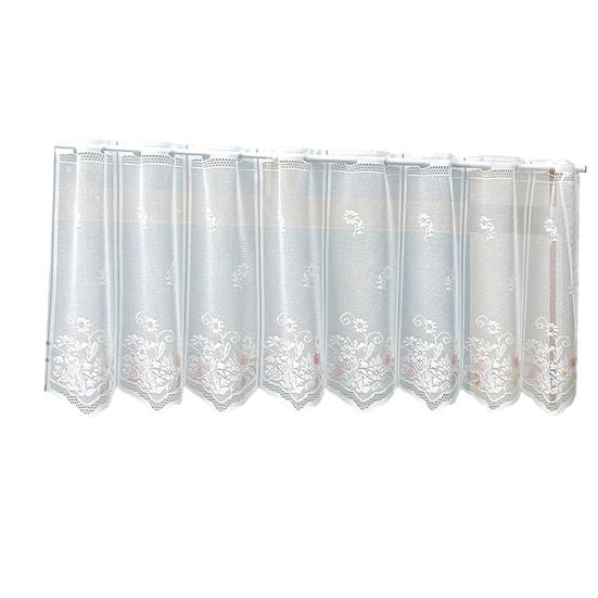 baizihuahu Lace Short Curtain, Half Windows French Style Hollow Gauze Sheer, Dustproof Curtain for Cabinets Bay