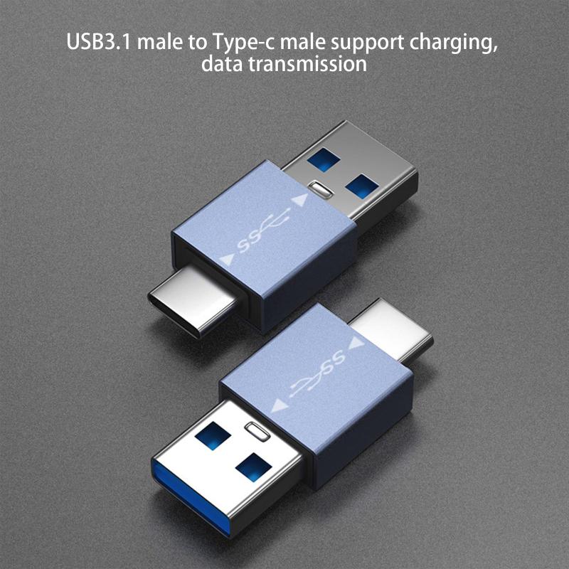 Usb-C Male To Usb-A Male Otg Adapter C Male To A Female 3D Elbow Converter For Charging Data