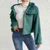 Women's Casual Fashion Plush Comfortable Jacket Lapel Warm Short Coat