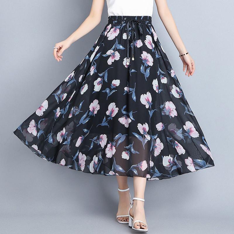 Falda De Mujer Estampados Elegantes Con Volantes Daily Beach Falda De Mujer Estampados Elegantes Con Volantes Daily Beach