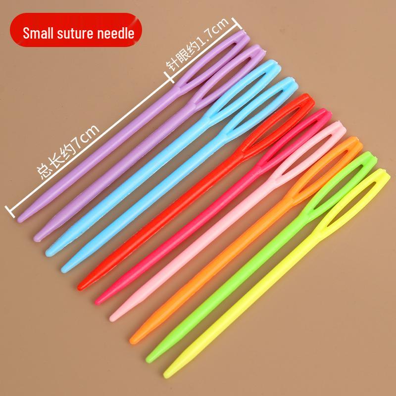 Colorful Hand-Woven Crochet Accessories: Plastic Stitch Markers, Darning Needles, Crochet Hooks, Safety Pins, Anti-Unraveling Pins.