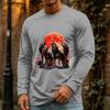 Men's Halloween Long Sleeve Neck Casual Shirt