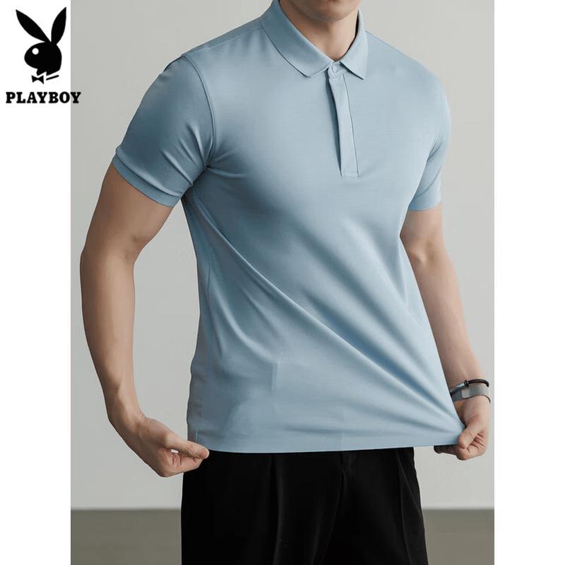 PLAYBOY Men s 2026 Summer Business Casual Short Sleeve POLO Shirt XL