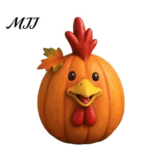 Resin Desktop Statues for Fall Artificial Pumpkin Decor, Cute Animals Decorative Pumpkins, Thanksgiving Pumpkins Unique Holiday Gifts Friends