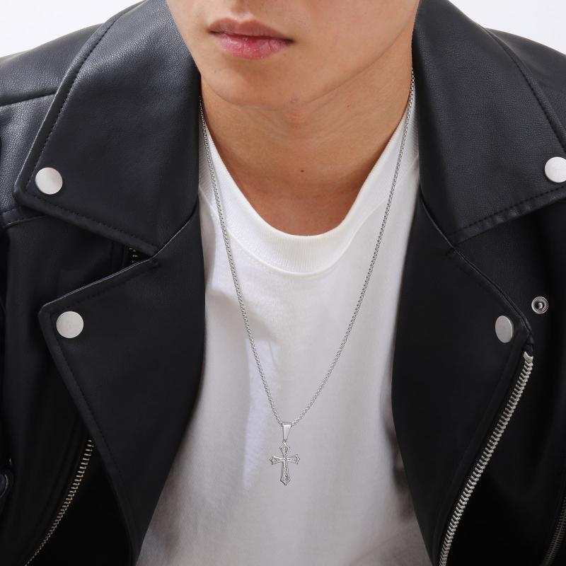 Small Cross Hip-Hop Necklaces For Women Men Retro Personality Pendant Accessories Religion Faith Jewelry Gift