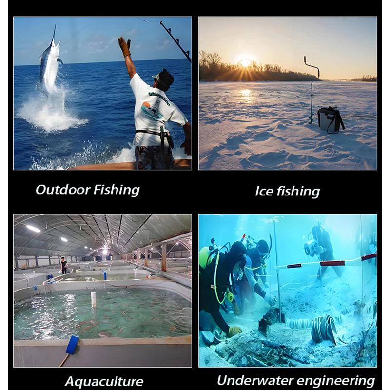 Fish Finder 5.0 Inch LCD IPS Display Underwater Visual Fishing 4K Camera lP68 Waterproof Night Vision