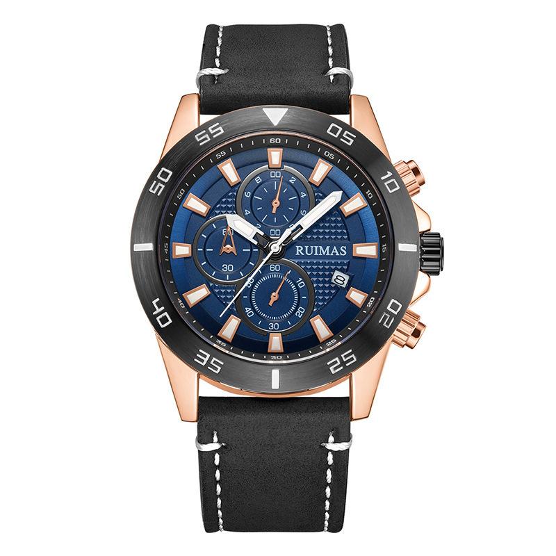 Multifunctional Chronograph Sports Watch Men'S Watch, Luminous Calendar Quartz Watch 572