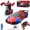 1:18 RC Transforming Car Robot Toy for Kids – 2.4GHz Remote Control Drift Racing Vehicle with LED Lights, Boys Rechargeable Gift