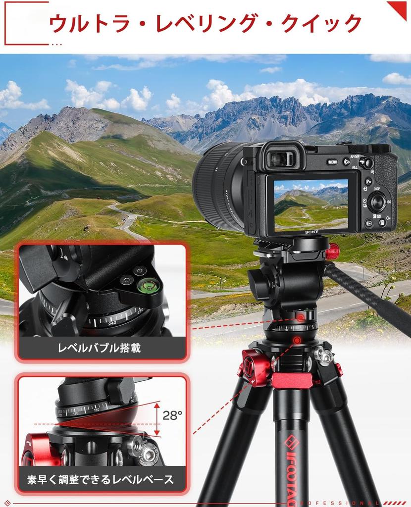 IFOOTAGE TA3B Aluminum Alloy Camera Tripod with Quick 157cm Adjustable Pan Compact Travel Tripod for DSLR Digital DV and 5kg Weight Capacity Tripod,