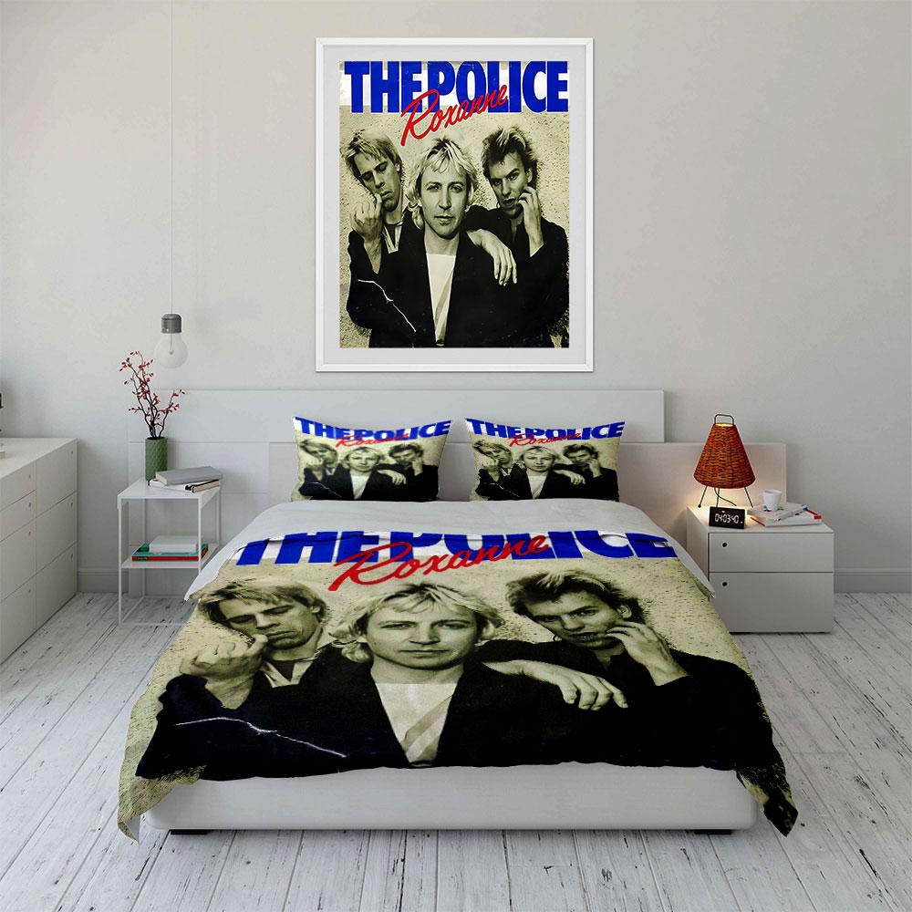 The Police Roxanne Design Bedding Duvet Cover Set Duvet Cover Pillowcases  (1*Duvet Cover 2*Pillowcases, without duvet insert)