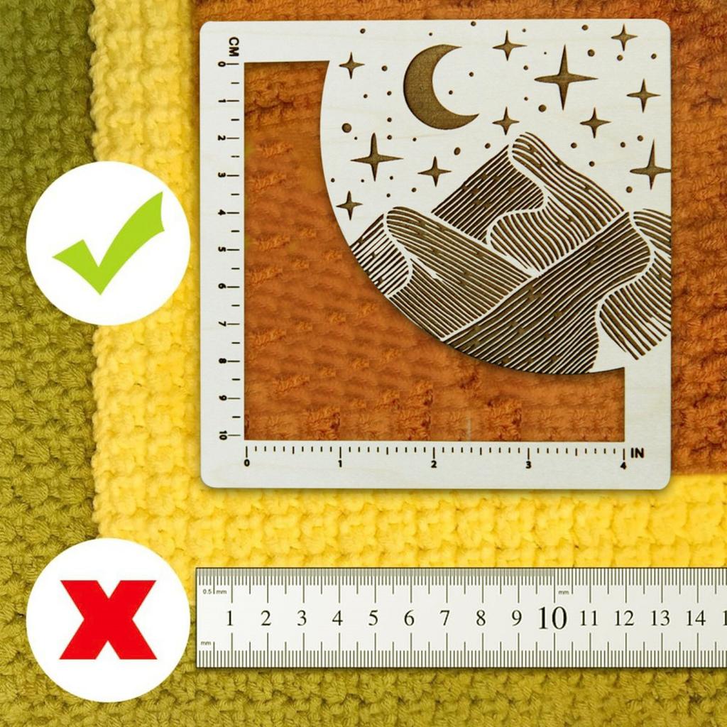 Wooden DIY Knitting Board with Stitch Markers - Square Handcrafted Yarn Tool for Weaving Art, Durable Craft Gift Set