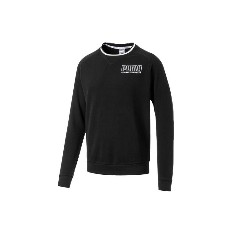 PUMA Casual Sports Breathable Alphabet Printing Round Neck Pullover Black Men s 844126-01 L