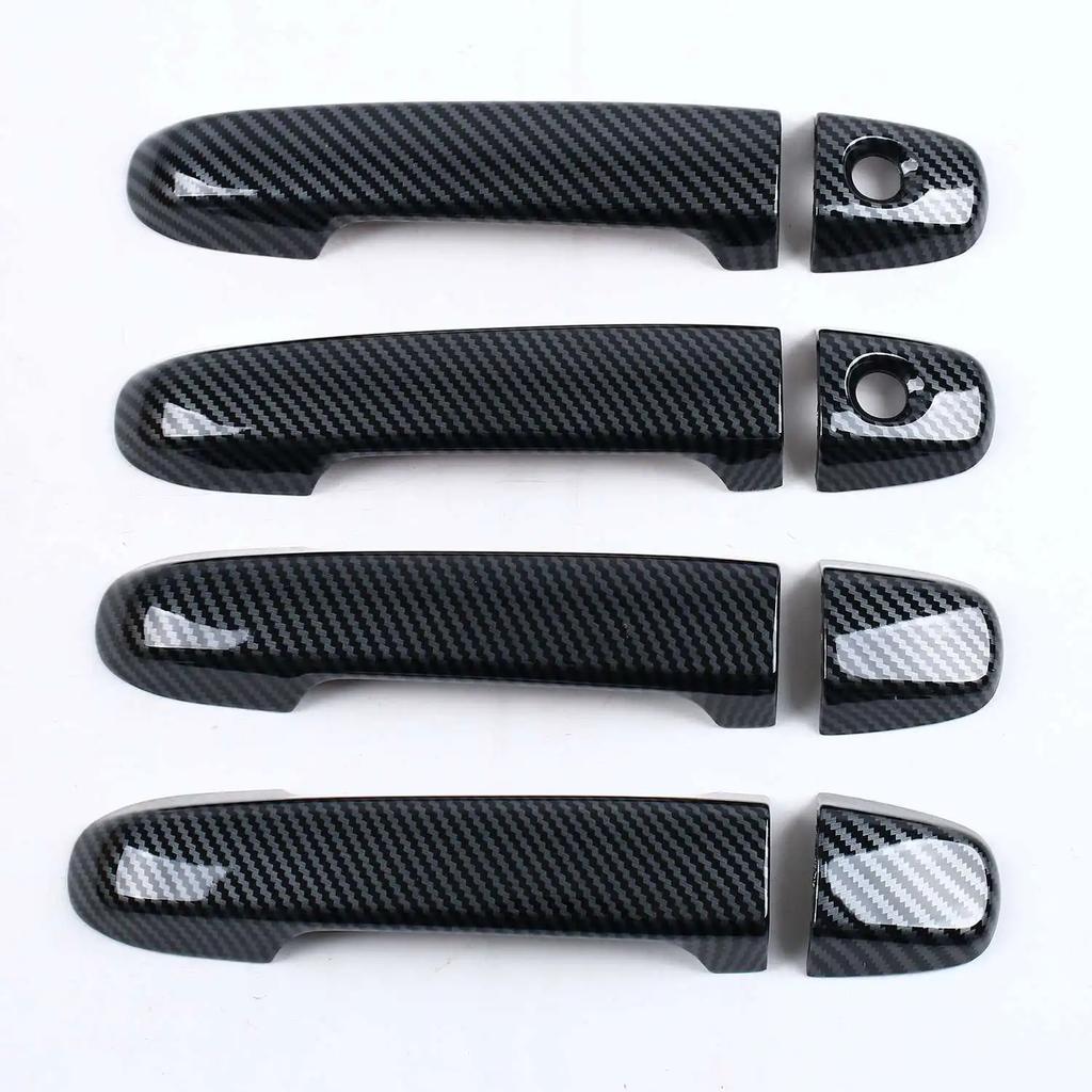 For Toyota Aqua Prius C 2011 2012 2013 2014 2015 2016 2017 ABS Chrome Carbon Door Handle Cover Trims Car Styling Accessories