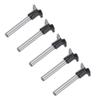 5Pcs Arc Bending Router Bit Cemented Carbide T Type 2 in 1 Router Bit for Wooden Door Closet