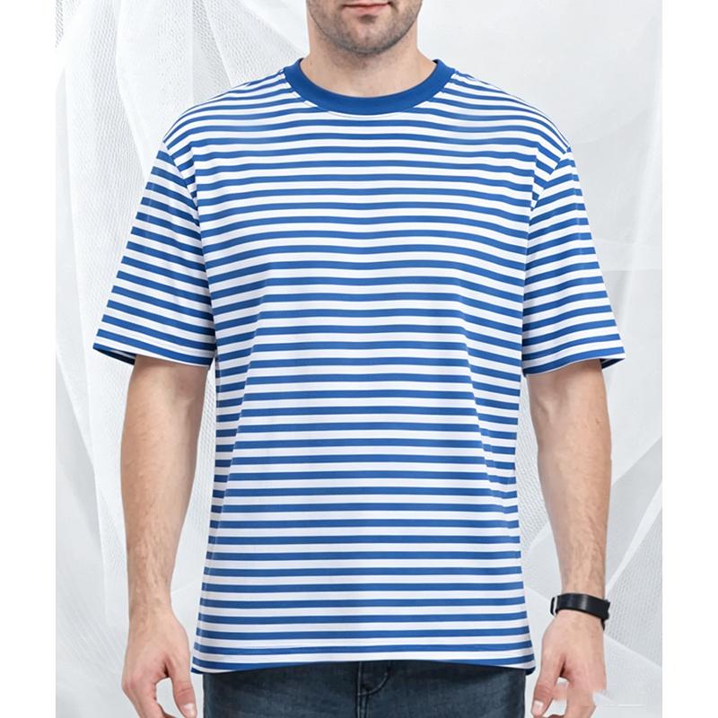 Full Sublimation Striped Camouflage Waves Pattern T-shirt For Men Funny Geometric Patterns Short Sleeve T Shirts Summer Casual