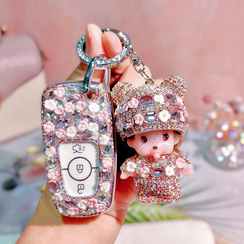 Diamond-Studded Key Cover for Ford Cars and Women's Handbags