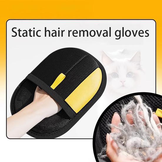 1Pc Pet Hair Removal Glove Reusable Static Hair Remover Mitt Grooming Glove for Dogs Cats Gentle On Sofas Sheets Car Seats