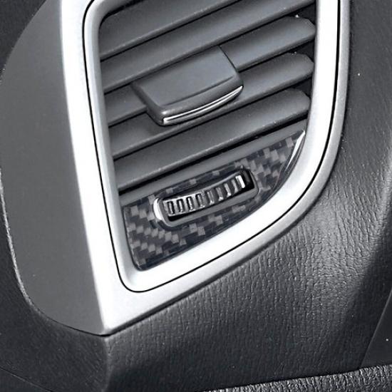 Carbon Fiber Dashboard Side Air Vent Knob Cover For Mazda 3 Axela 2014-2018