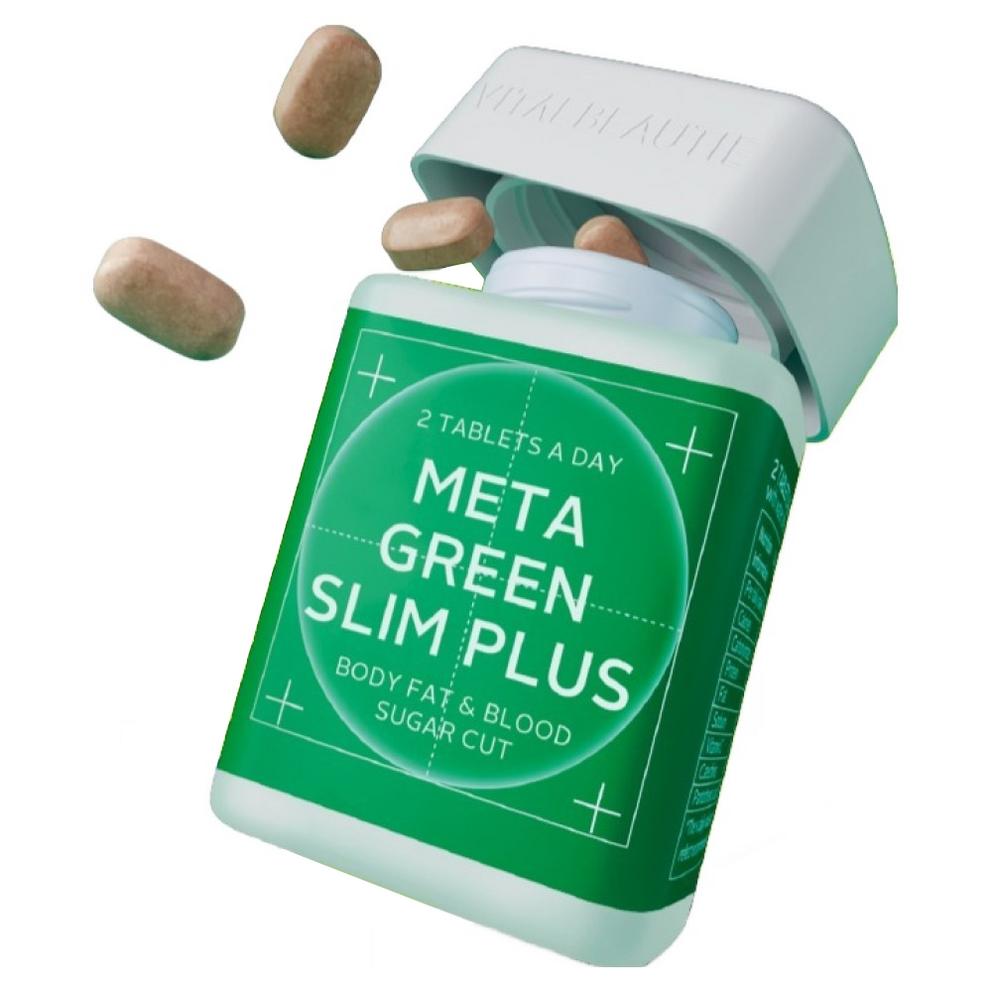 Vital Beautie Meta Green Slim Plus Dieetsupplement 60 st + Navulling 120 st Set