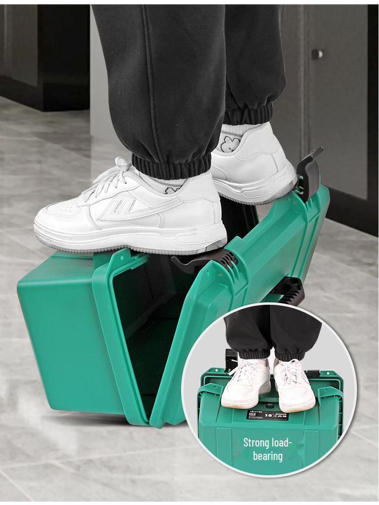 Green Forest Industrial Waterproof Multi-Function Tool Box - Large, Thickened, Portable Storage.