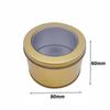 12Pcs Round Metal Tin Box Clear Window Iron Storage Box Tea Food Jar Candy Cake Boxes Jewelry Cream Cosmetic Container Empty Pot