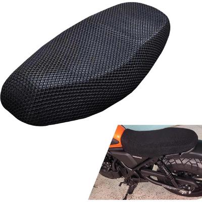 Motorcycle Seat Cover, 3D Spacer Mesh Fabric Protector Cushion, Anti-Slip Flexible Seat Protector, Universal for Scooter Moped Electric Vehicles