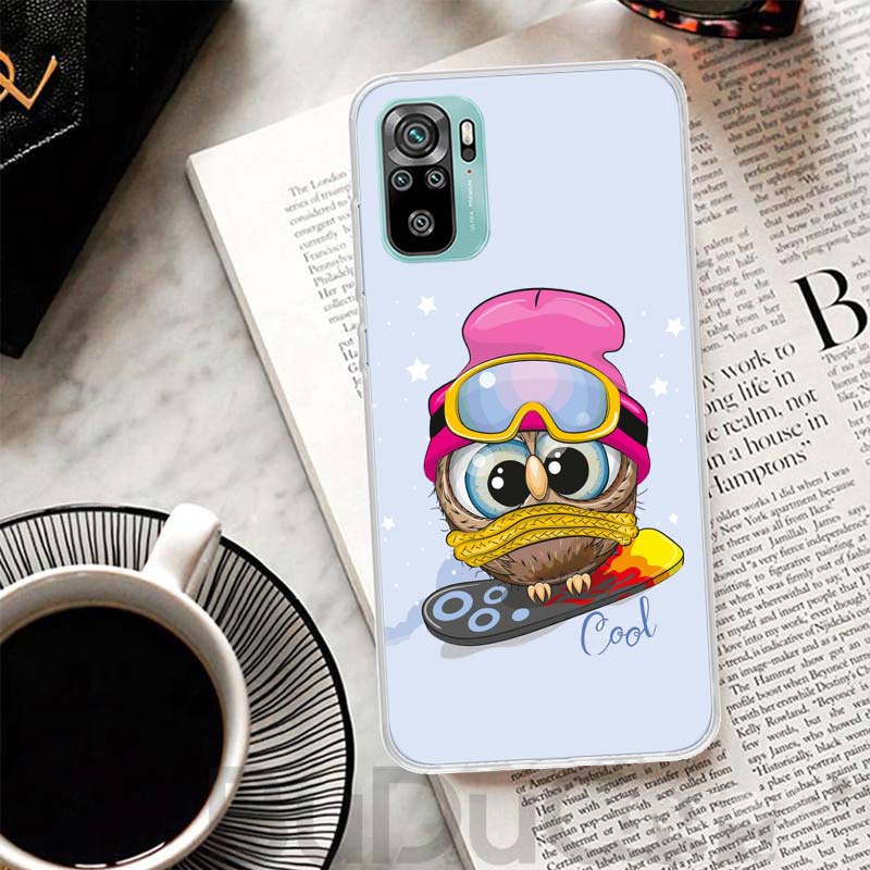 Cute Owl Hearts Lover Cover For Xiaomi Redmi Note 14 13 12S 12 11 Pro Plus Phone Case 11S 10S 10 11E 11T 14Pro 13Pro Print Coque