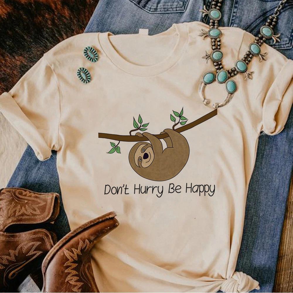 Sloth t shirt women manga comic graphic Tee female funny manga anime clothes