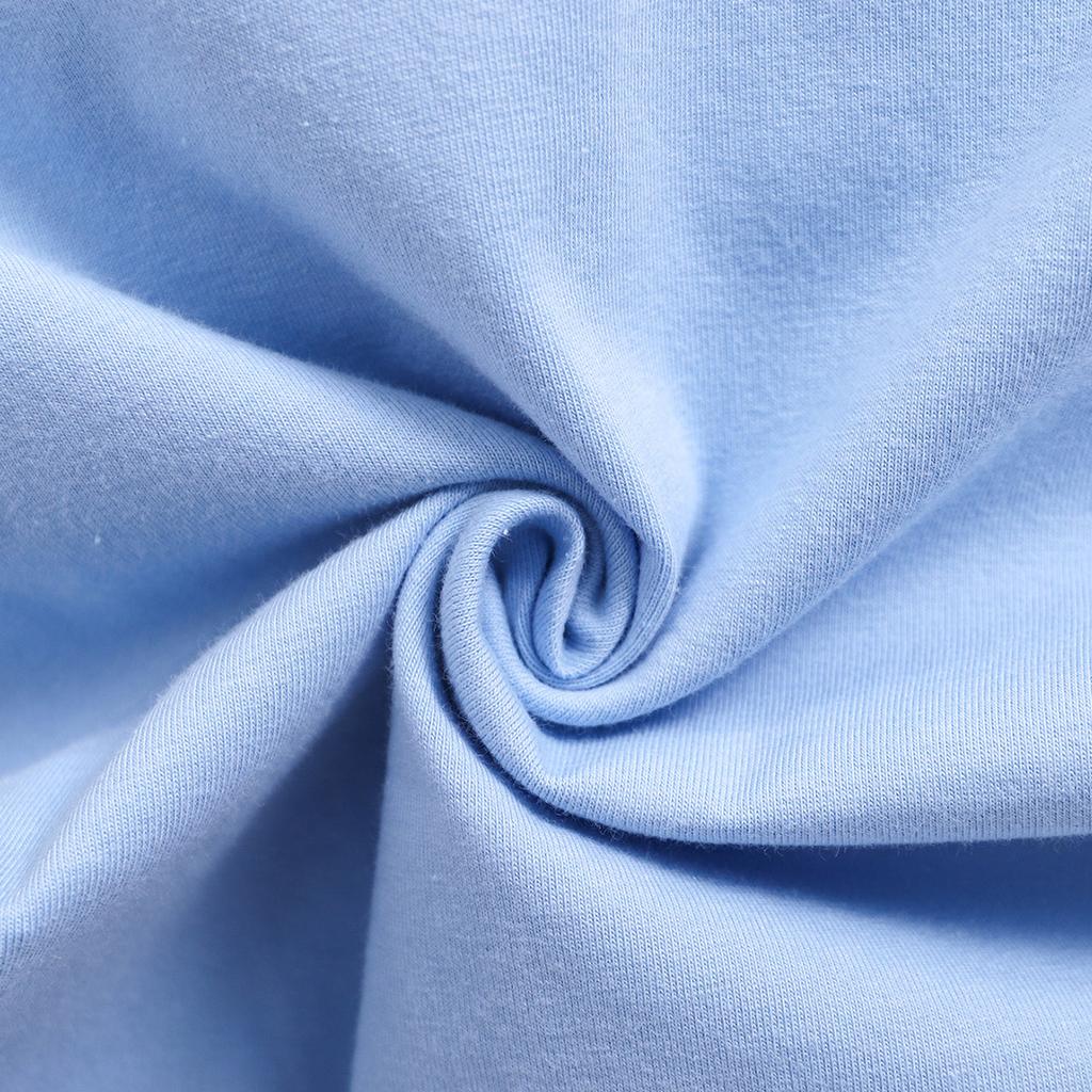 1-18 Months Newborn Baby “Heaven Sent“ Print Cotton Bodysuit Cute Blue Short Sleeve Jumpsuit Onesie